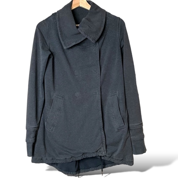 LULULEMON Gratitude Wrap Long Line French Terry Cotton Loose Fit Jacket Sz 4 - Picture 3 of 11